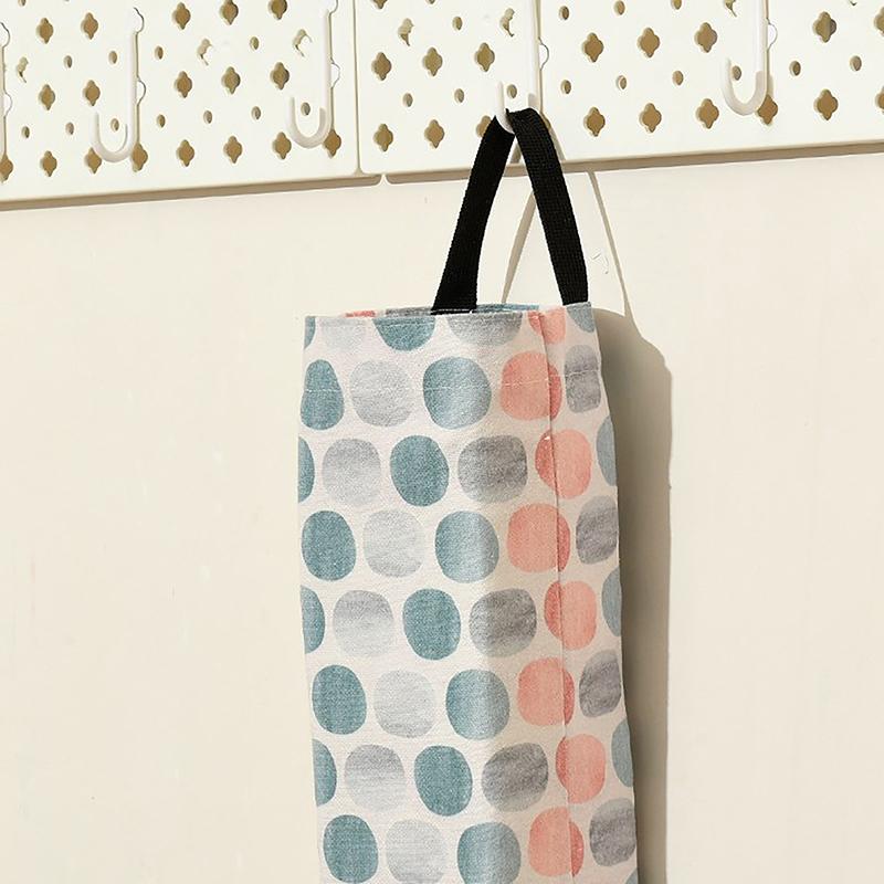 Waste Bag Container Garbage Bag Holder Wall Hanging Large Capacity Pull Type Canvas Multipurpose Grocery Kitchen Supplies