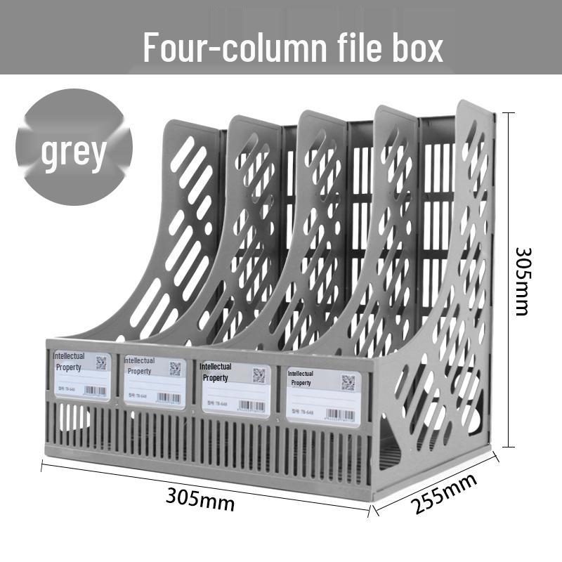 Four-Tier Desktop File Organizer with Storage Trays for Office Supplies