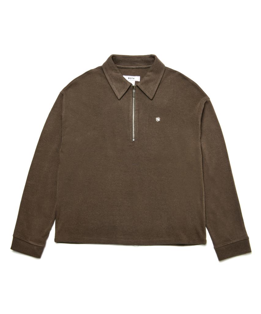Moseu Angora Zip-Up Pullover_Beige
