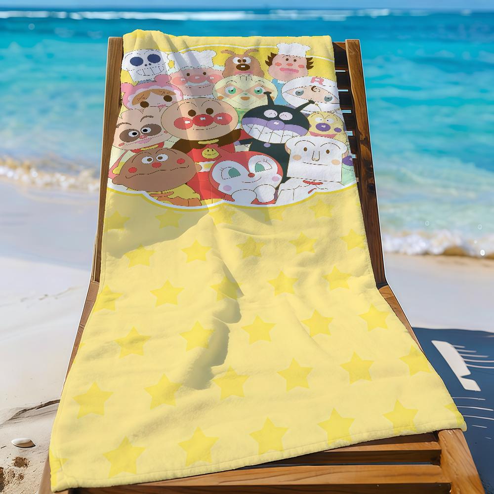 

Anime A-Anpanman-S Classic Towel Sports Quick Dry Travel Camping Gear Sandproof Soft Light Large Beach Towel W40*H60(CM)