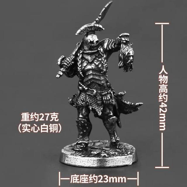 

White Brass Orc Legion Soliders Figurines Miniatures Toy Models Ornaments Fantasy Orc Statue Desk Decoration Accessories