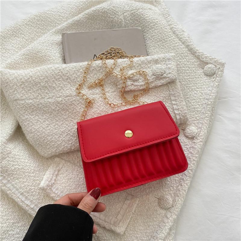 Temperament Small Bag Women's Chain Bag 2025 Spring New Versatile Ins Messenger Bag Texture Small Square Bag Women