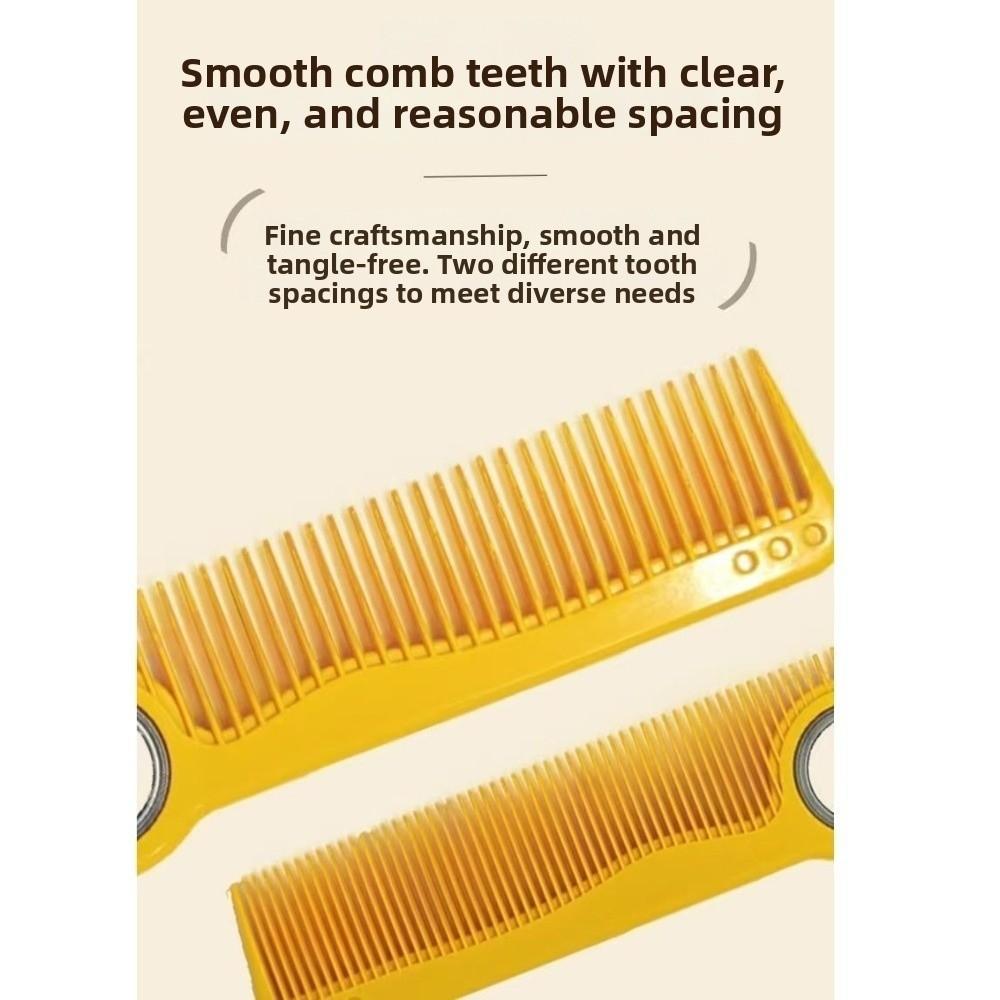 Wide & Fine Tooth Fidget Hair Comb with Bearing Anti-static Barber Comb for Salon