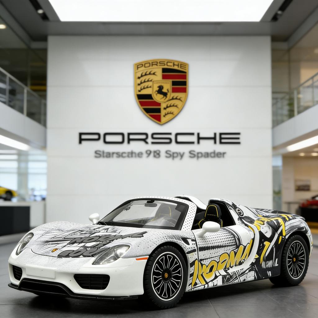 1/24 Porsche 918 Spyder Need For Speed Samenwerkingseditie Legering Schaal Auto Model Diecast Geluid & Licht Metaal Speelgoed Voertuigen