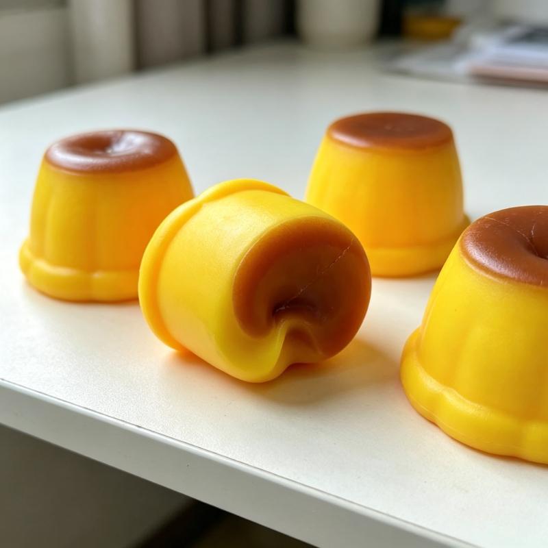 Pudding de caramel cu sunet crocant, bilă de stors, handmade, DIY, fără revenire, jucărie squishy, eliberare stres, decompresie, pentru jucărie, cadou de sărbătoare
