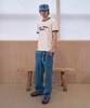 GENERALIDEA Man Whee Lettering Ringer Tee [White] / Gf2Mts011