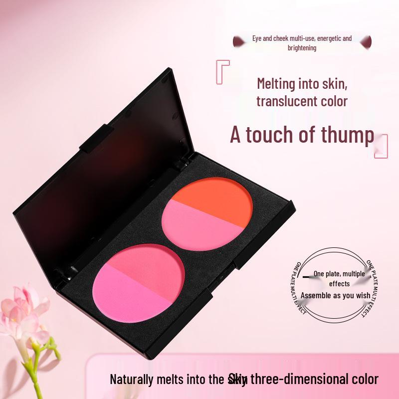 Dual-Color Highlight & Contour Palette with Matte and Cream Options