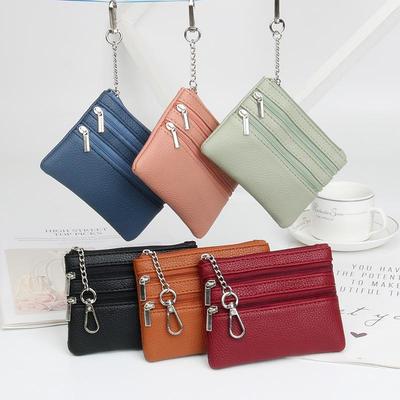 Fashion Zipper Keychain Mini Wallet Coin & Card Holder for Ladies