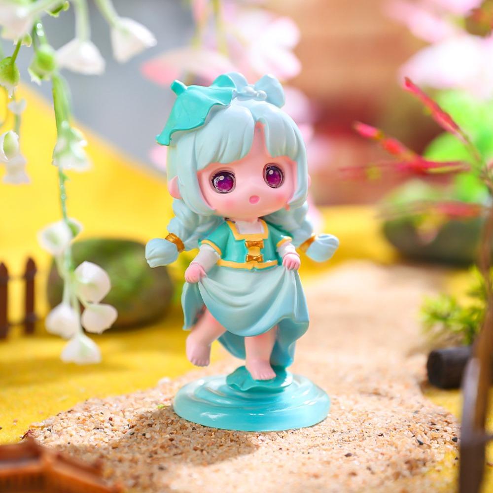 Cartoon Bunny Series Model Toy Colorful Ancient Costume Girl Doll Desktop Ornament