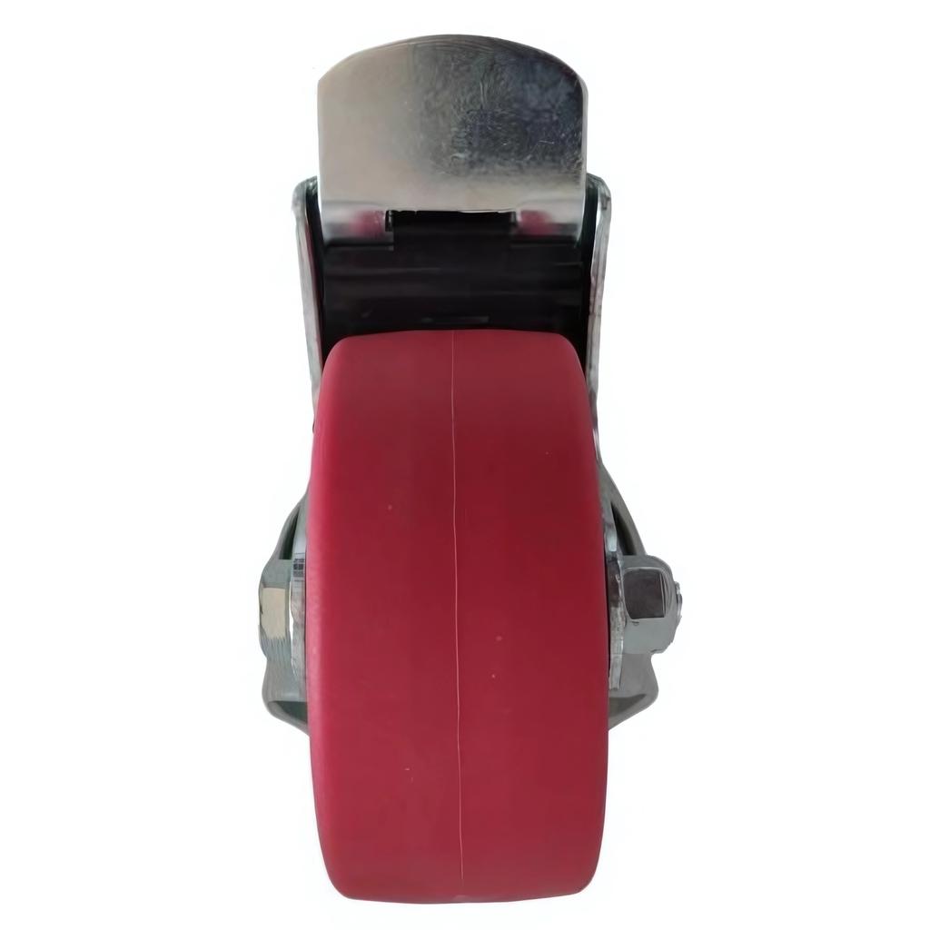 Swivel wheel, wheel set, brake, 80mm, 150kg, BPPU 0805 RED, polyurethane