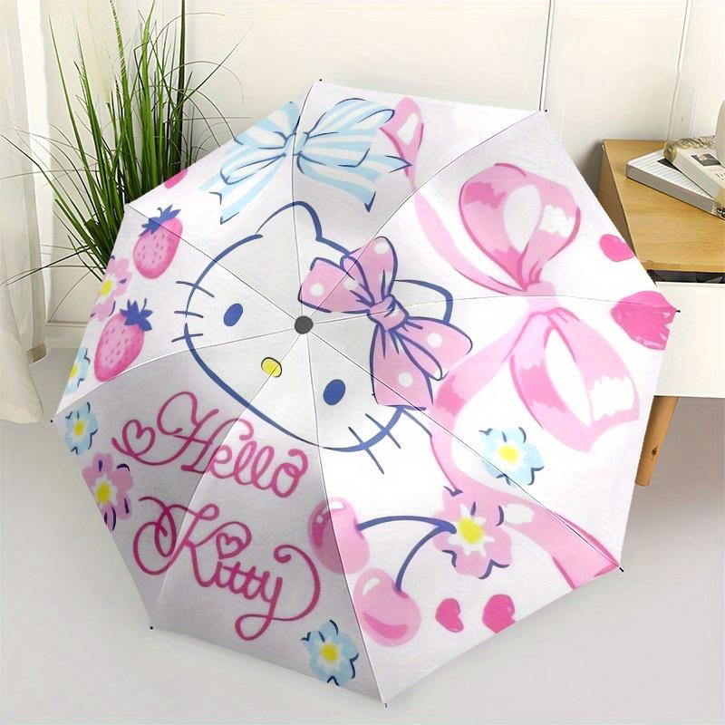 

1pc Hello Kitty Floral Bows Umbrella with Plastic Handle,Suitable for All Seasons Home Travel Outdoor UmbrellaSanlio543