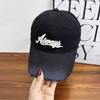 Gradual Change Hole Three-Dimensional Letter Embroidery Baseball Cap Men And Women Fashion Personality Couple Versatile Cap Spring And Autumn