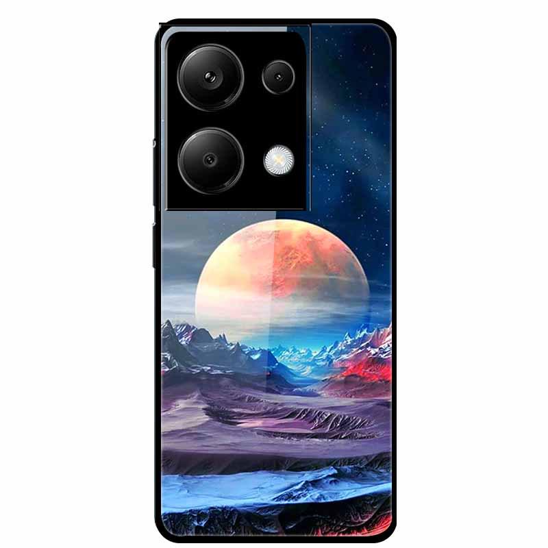 Redmi NOTE 13 PRO 4G Case with Tempered Glass & Aesthetic Color Painting