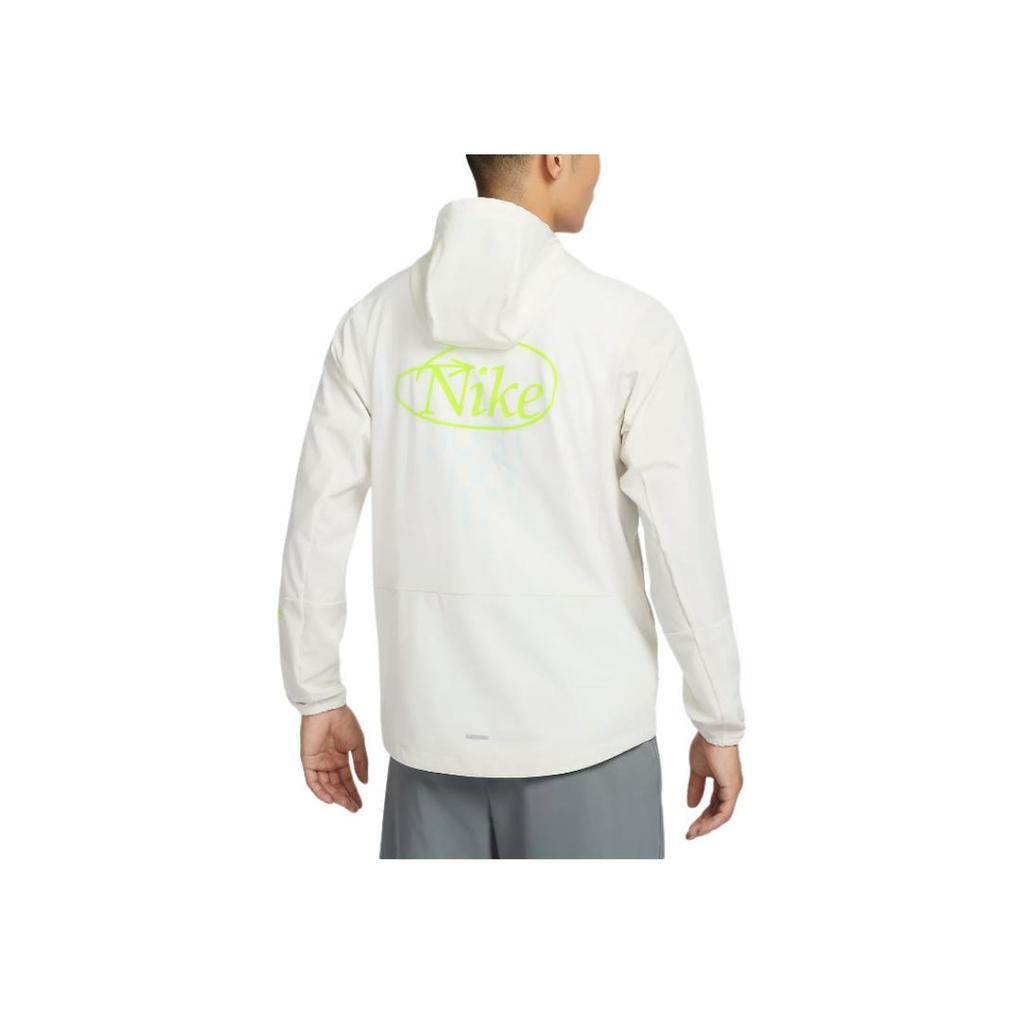 Nike Unlimited Repel Letter Print Water-Resistant Hooded Jacket Men Jackets Phantom-Grey White HQ4735030