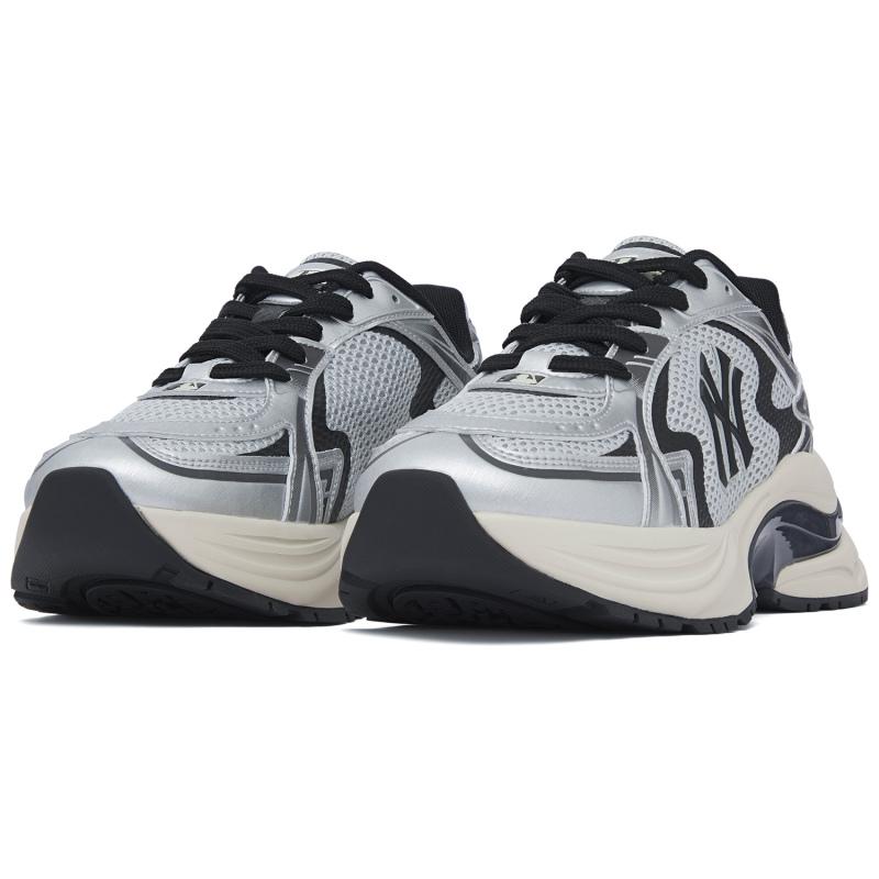 MLB New York Yankees Abrasion Resistant Low top Running Shoes Unisex Millennium Silver Sneakers 3ARNSPL4N-50SIS