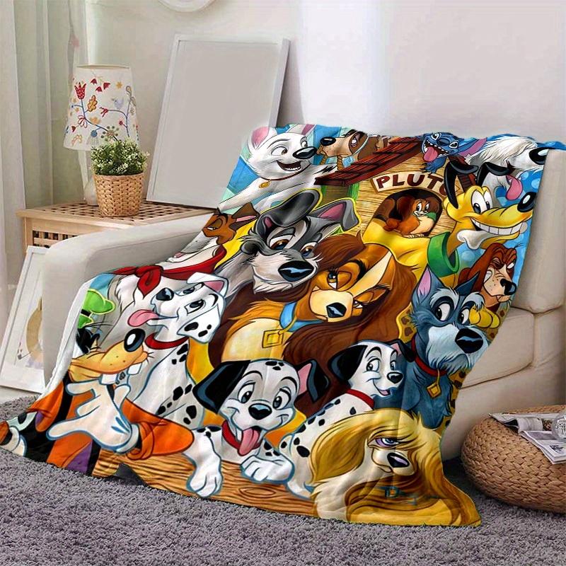 1 unidad, Manta de sofá Disney Dogs Suave y Acogedora Decoración para el Hogar para Sofá, Cama, Coche, Viaje, Camping, Oficina Siesta Regalo Perfecto para Amantes de los Perros