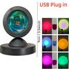 Mini Usb Sunset Lamp Led Projector Night Light 6 Colors Switch Rainbow Atmosphere Home Bedroom Background Wall Decoration Gift