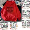 Most Likely To Christmas Family Hoodies Funny Slogan Group Sweatshirts Xmas Gingerbread Man Print Hooded Hoody Holiday Party Top