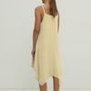 Women's Summer Casual Solid Color Round Neck Adjustable Suspender Dress With Pockets