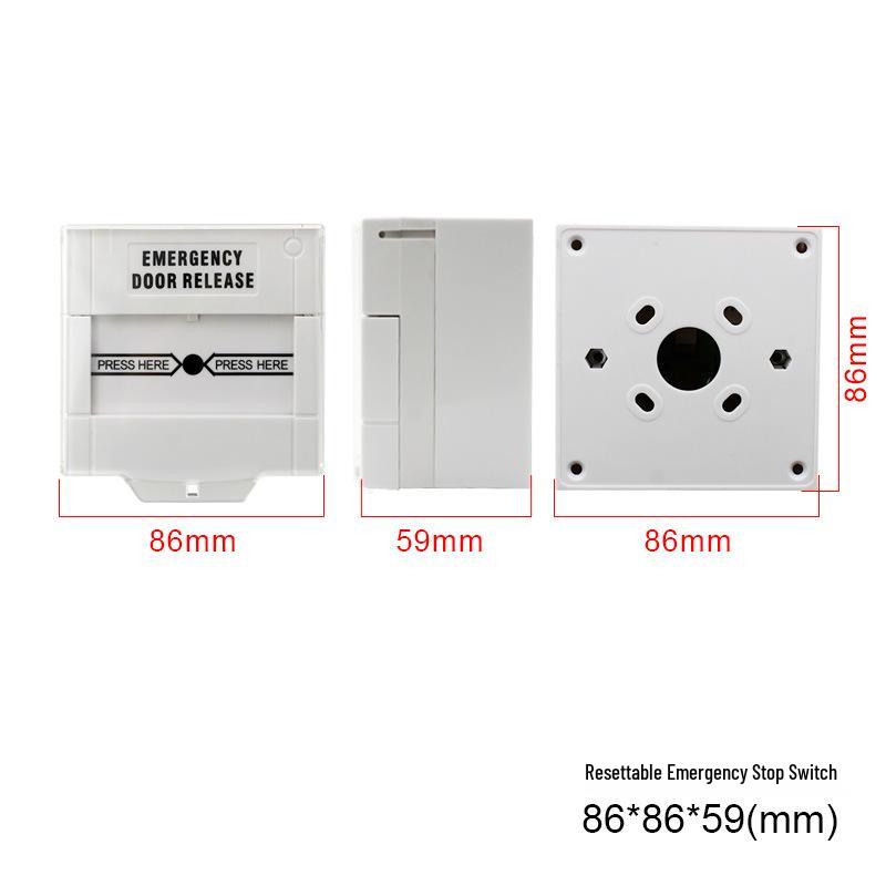 Emergency Exit Door Release Button - 86 Type Alarm, Break Glass To Open