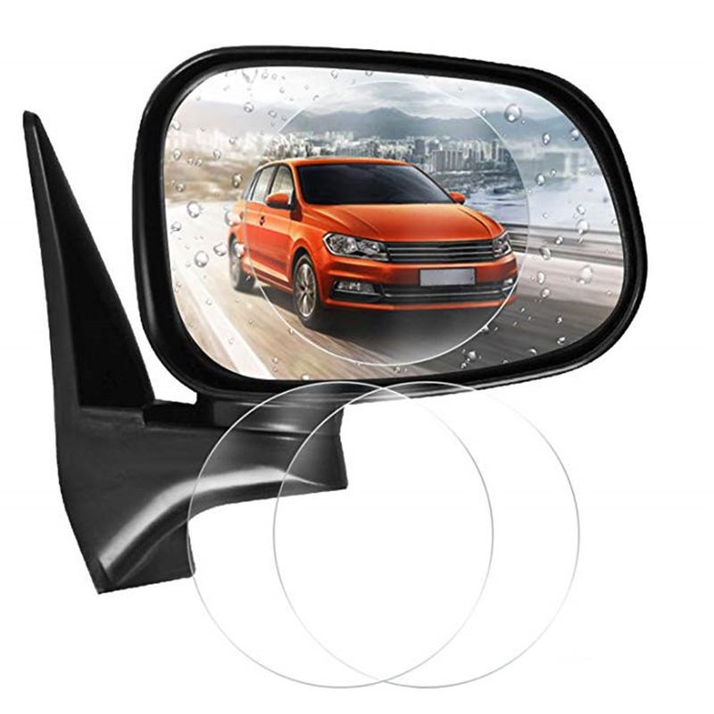 2PC Car Rearview Mirror Protective Film Antimist  Anti Glare Waterproof Rainproof Rearview Window