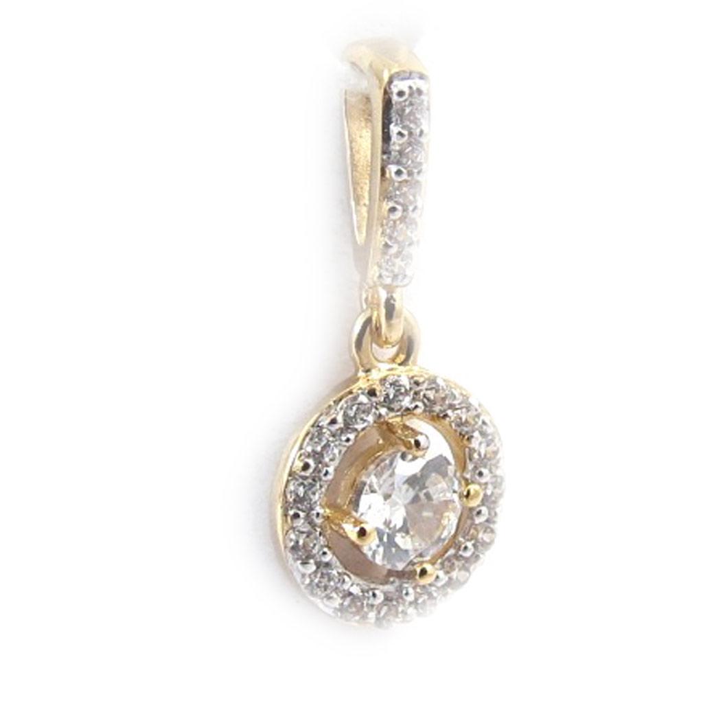 Les Trésors De Lily [J9414] - Gold Plated Pendant 'Goddess' White Gold - 8 Mm