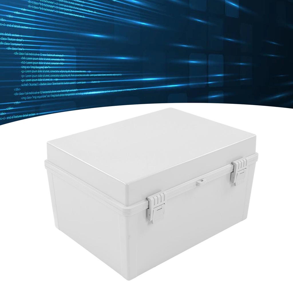 Electrical Junction Box Plastic Buckle Waterproof Project Box Electrical Enclosure with Grey Cover Mounting Plate