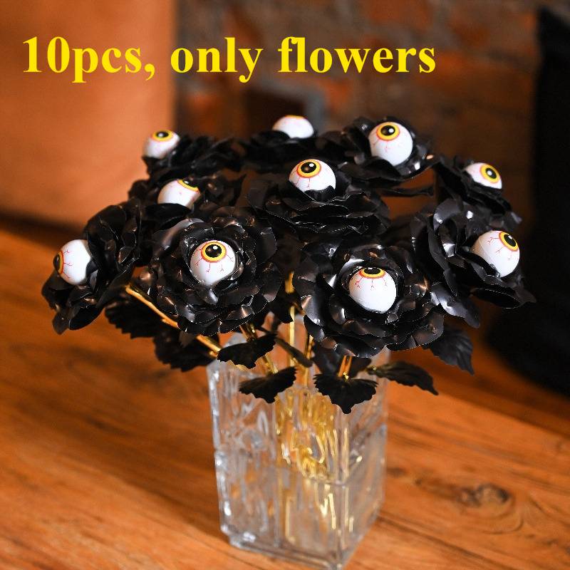 Halloween Decoration Horror Spooky Eyes Artificial Flowers Halloween Pumpkin Flower Bouquet Gifts Eternal Flowers