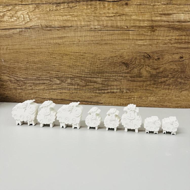 Flexible Silicone Moulds Cute 8 Cavity Sheep Animals Shape Chocolate Pastries Ice Molds for Home Decors and Holiday Gift