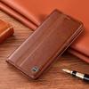 Genuine Leather Flip Case Galaxy S25 Pro S24 SE S23 S22 With Magnetic Stand Anti-Scratch Drop Protection