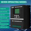 100A MPPT Solar Charge Controller 12/24/36/48v Intelligent Solar Panel Regulator with 2 USB & 7 Modes for Charging LCD Display