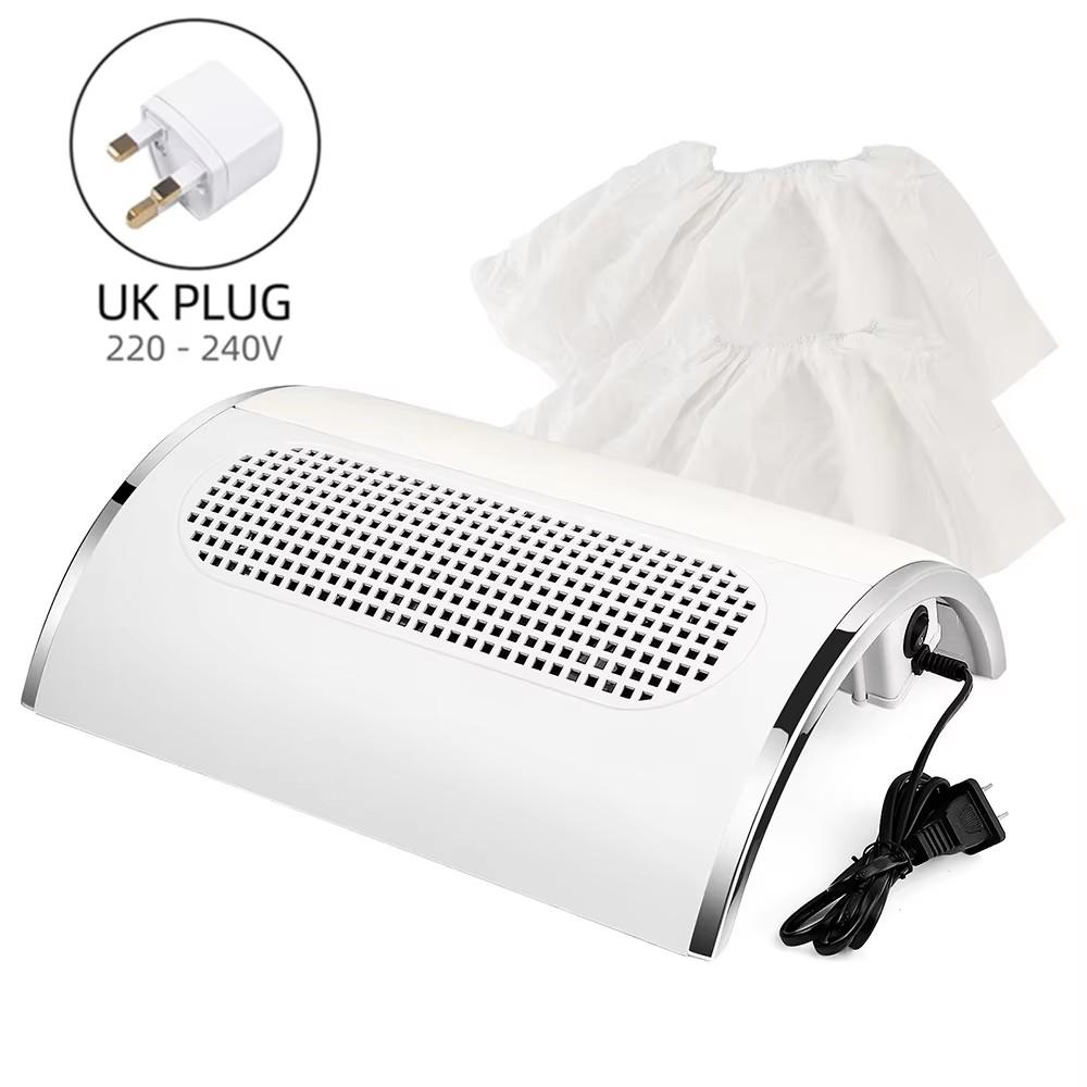 3 Fans Powerful Suction Professional Nail Dust Collector 40W Fan Nail Vacuum Cleaner Nail Dust Extractor For Nails Manicure
