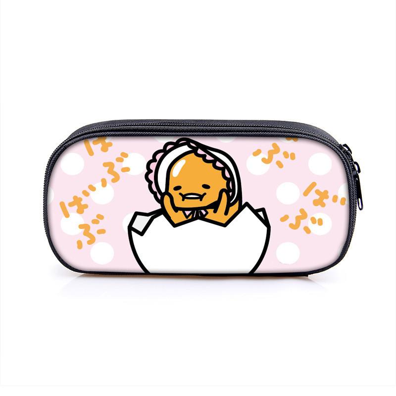 Gudetama Lazy Egg Cartoon Pen Bag With Large Capacity For Kids Students School Supplies