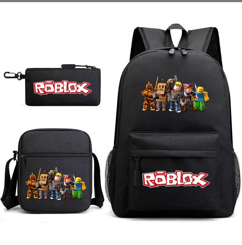 Football Star Teenager Student Schoolbag Ronaldo Pattern Three-Piece Backpack