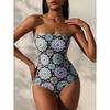 2026 Bandeau Swimsuit Women One Piece Printed Swimwear Female Sexy Bathers Bathing Swimming Swim Suit Beachwear