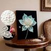 DIY White Flowers Pearl Diamond Art Painting Kits for Adults and Beginners,fine View Sparkling Painting Craft Home Wall Decor Handmade Gift