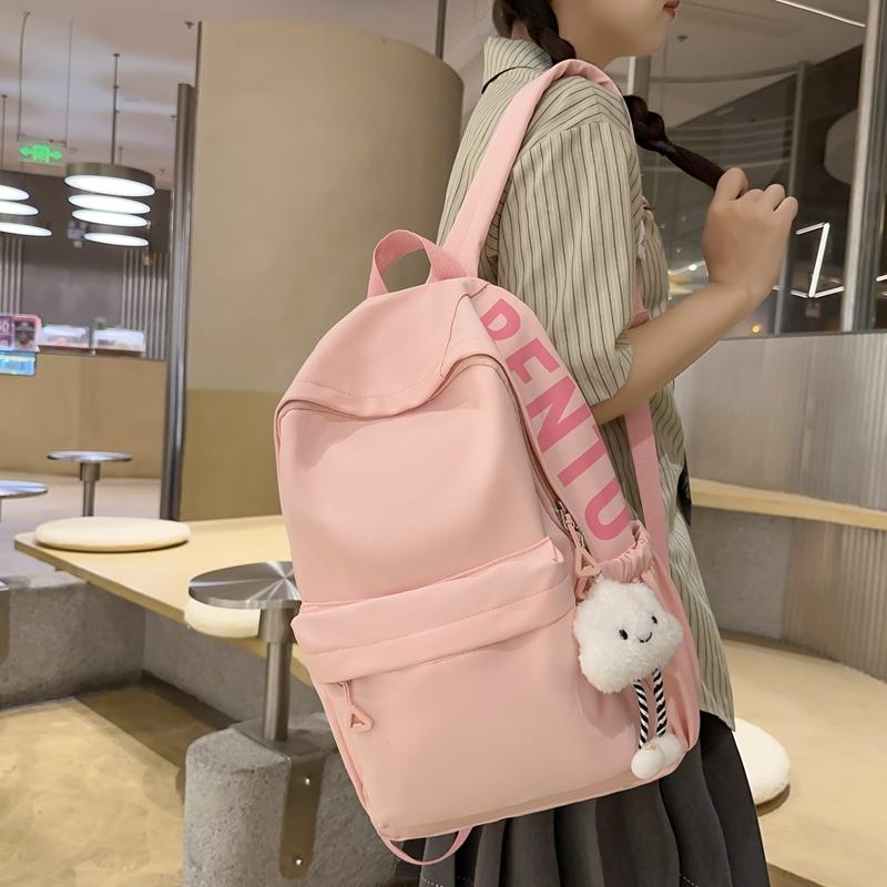 Сплошной цвет Студенческая сумка Женский рюкзак для кампуса Маленький рюкзак — фото 15