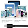 Câble USB - Non spécifié - Lot de 3 - 2M - Nylon Noir - Compatible avec iPhone