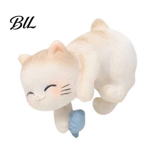 Sun-resistant Cat Statue Climbing for Planter Cute Resin Figurine Cartoon Flower Pot Hanging Ornament Indoor Outdoor Pots Vase Fish Tank Fairy Garden A
