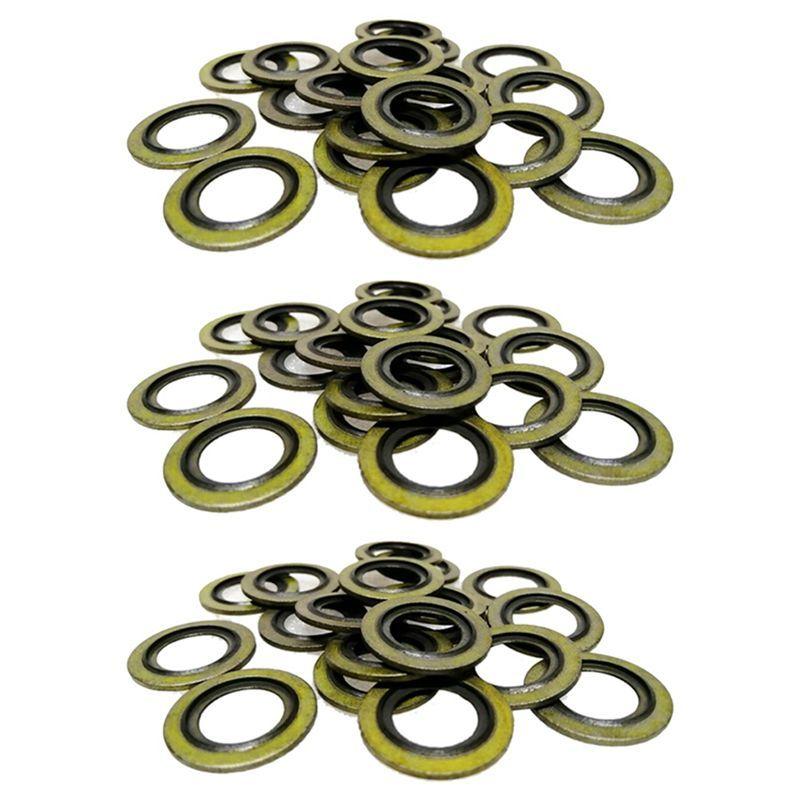 M50K-60PCS Engine Oil Drain Plug Gasket 016393/016454 For Citroen,Toyota,Renault,Fiat,Iveco,Nissan,Opel,Volvo,Mini