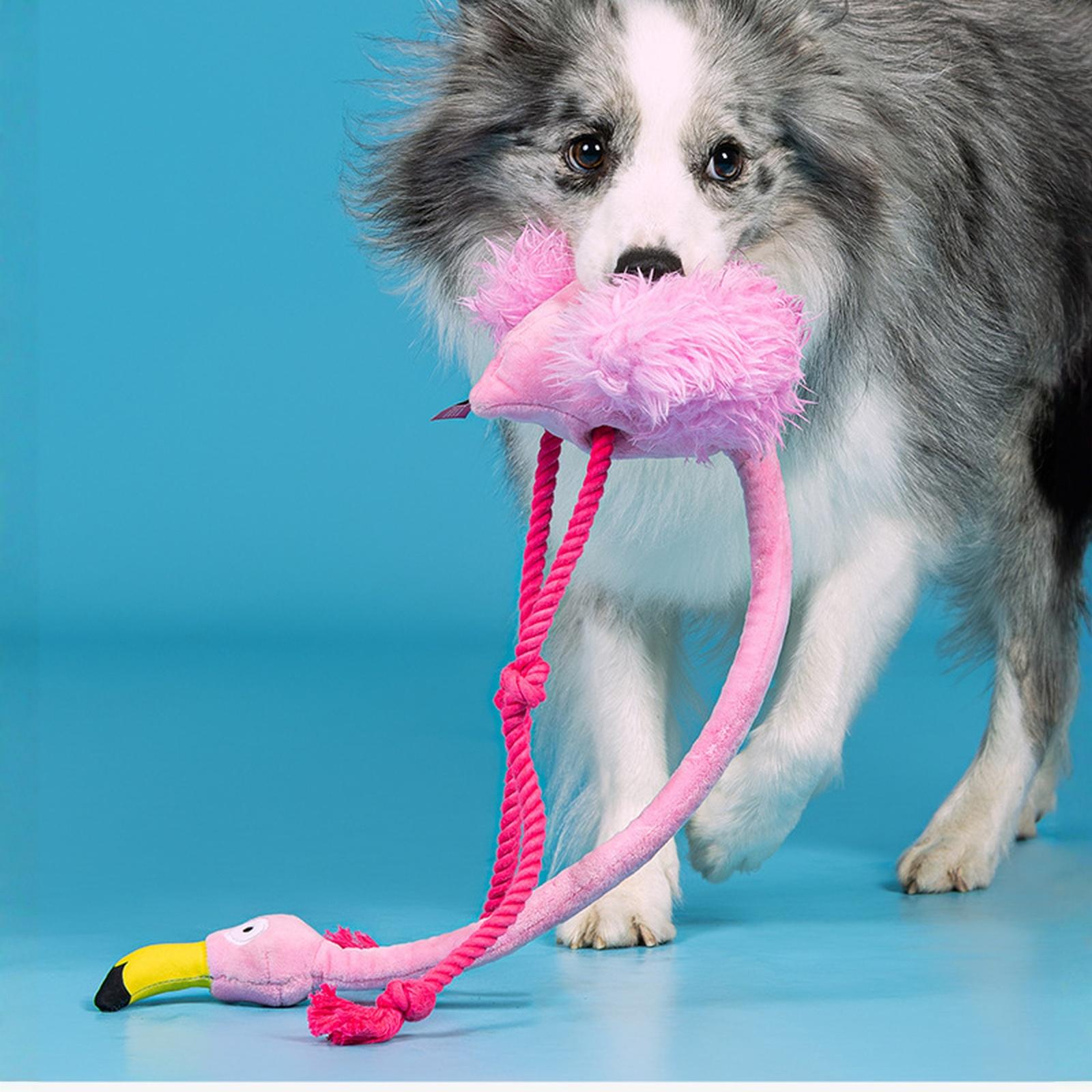 Squeaky Dog Toy Rubber Chew Toy Screaming for Large Dogs Interactive Play one size розовый