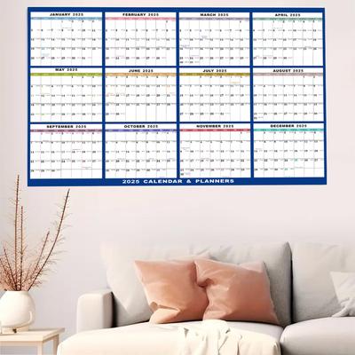 2025 Erasable Wall Calendar Waterproof and Tear Resistant Calendar for Daily Scheduling and Organization Home Office Use
