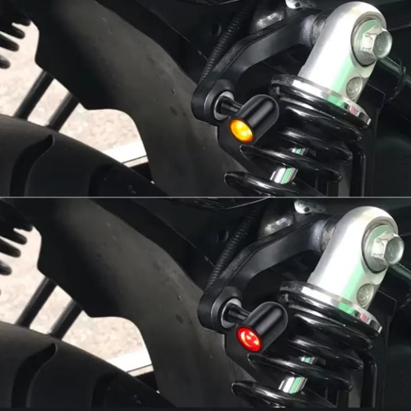 Motorcycle Turn Signals 12V 8mm LED Mini Turn Signal Light Indicators For Honda For Yamaha For Kawasaki Cafe Racer Flasher Lamp