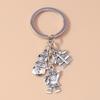 New Alloy Christmas Keychain Snowflake Elk Bell Key Rings Pendant for Christmas Women Girls Handbag Accessories DIY Jewelry Gift