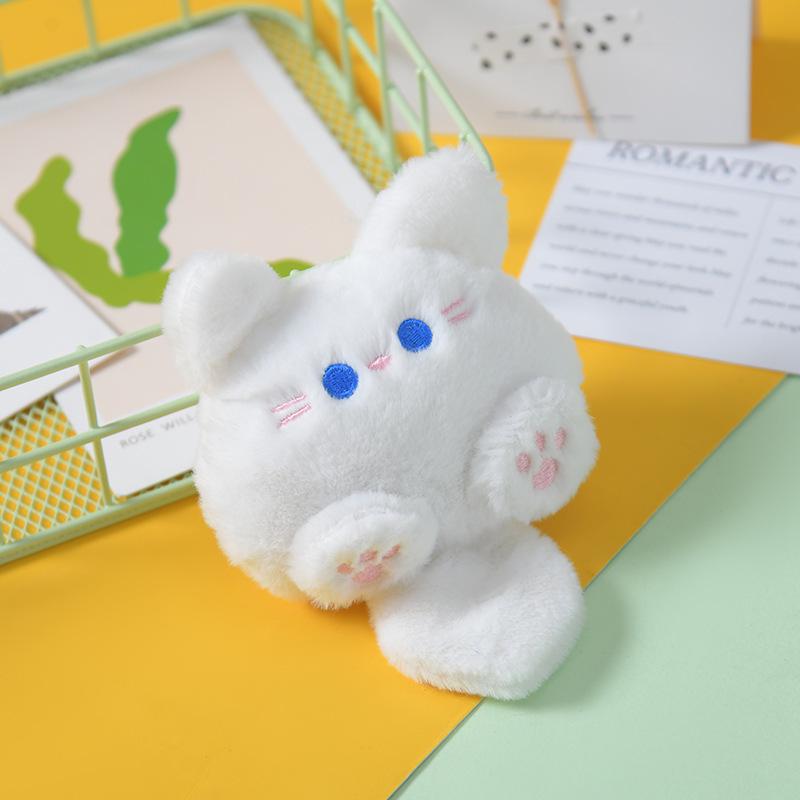 Cute Kitten Plush Brooch - DIY Squeaky Cartoon Pendant Ornament