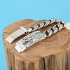 2026 Trendy Brand Chain Jewelry Retro Personality Domineering Dragon Pattern Men's Bracelet Carved Faucet Silver Chain