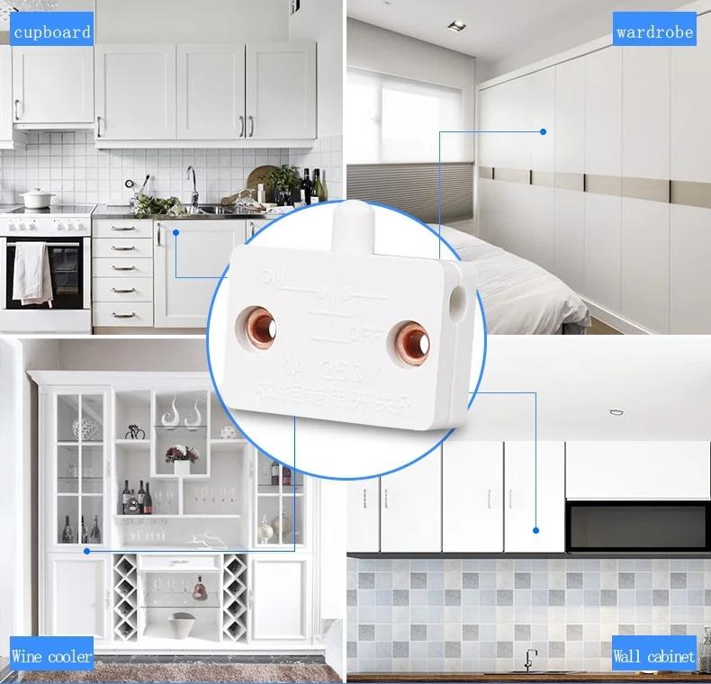 1 Set Haushalt Automatischer Rückstellschalter Schrank Licht Türsteuerung Kleiderschrank