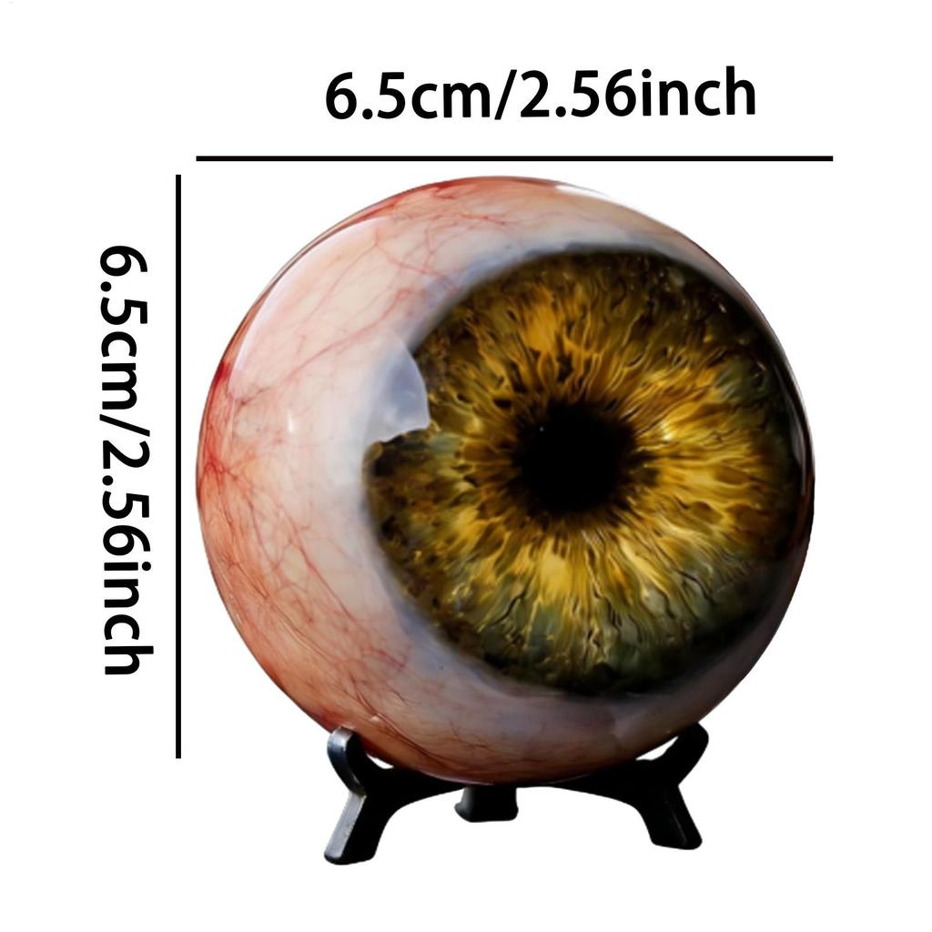 Eyeball Statue Realistic Horror Eye Figure Gothic Style Paperweights for Desk for Table Bookshelf Bedside Dorm Apartment Bar