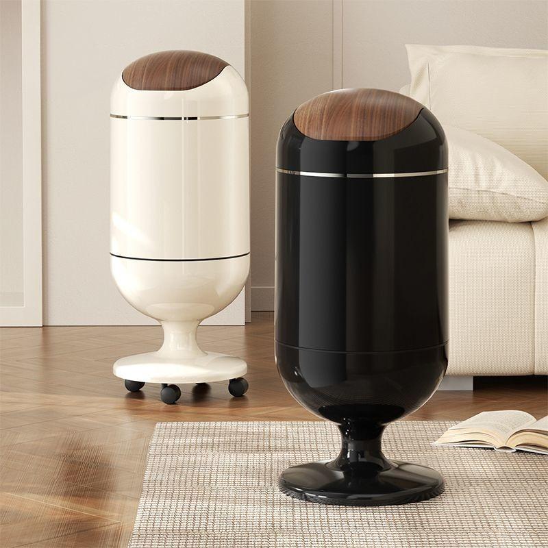 Kitchen Trash Cans Bathroom Waste Bins Living Room Luxury Mobile Large Wastebaskets Household Food Garbage Storage Buckets