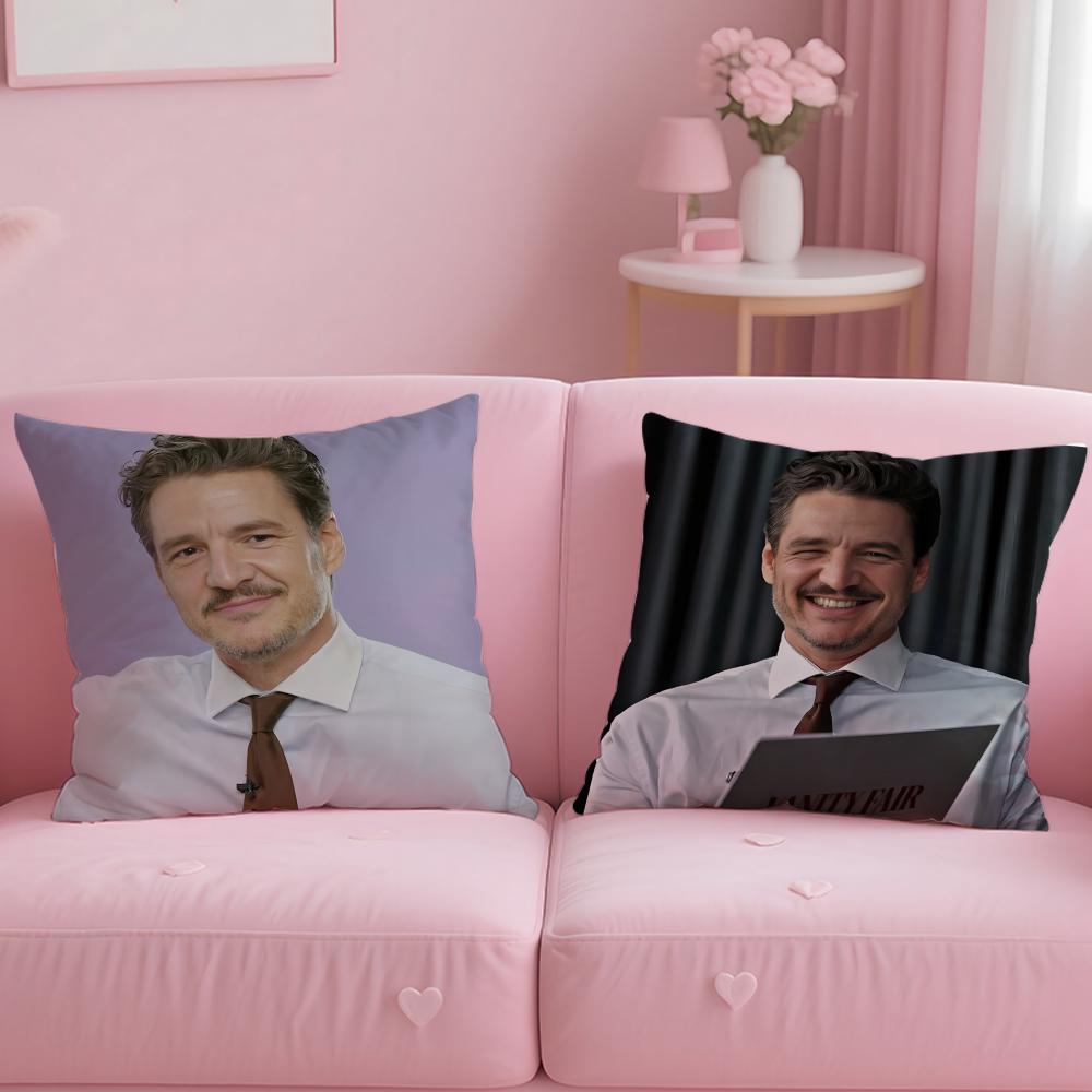 Populární herec Pedro Pascal Povlak na polštář Měkký a snadno pratelný Povlak na polštář – Univerzální pro pohovku, postel, cestování a kancelář